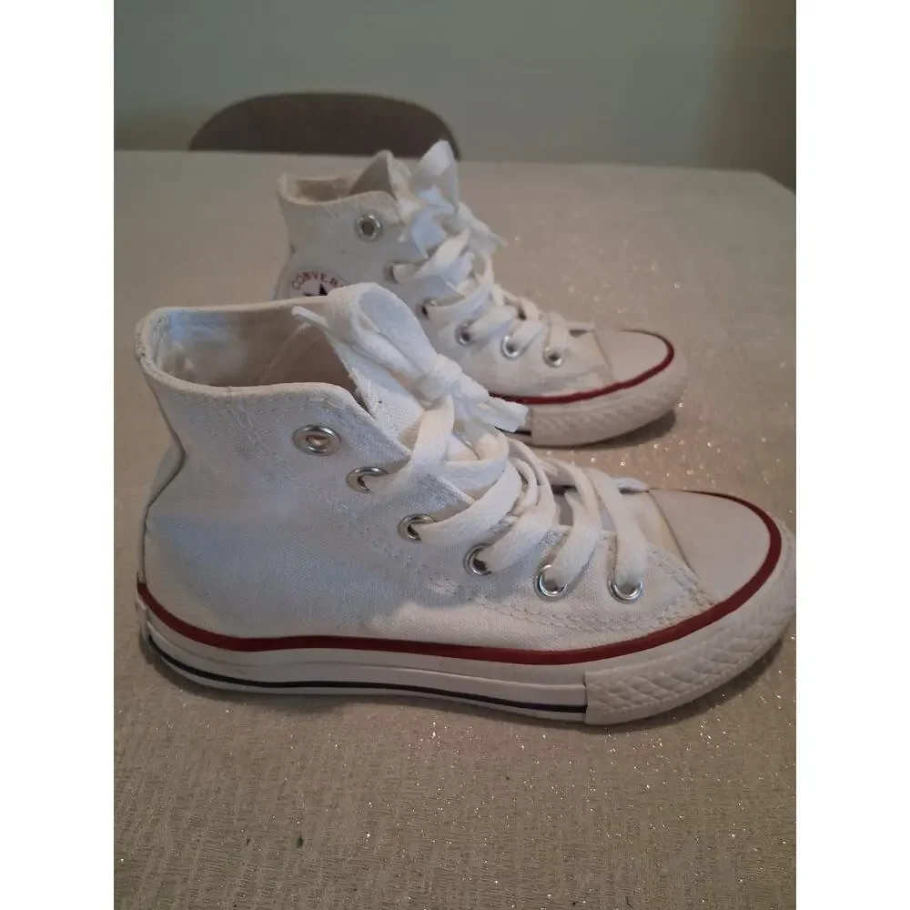 Converse Chuck Taylor All Star Kids Youth High Top Shoes Optical White 10.5